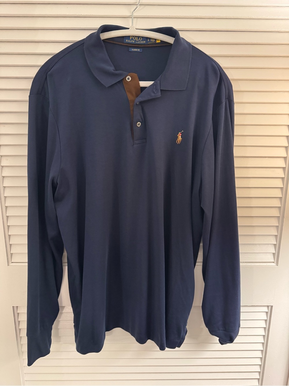 Ralph Lauren Long-Sleeve Polo in Navy Size Large
